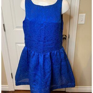 blue dress for baby girl BCBGMAXAZRIA NWT Amber Aqua Floral Print Strapless Cocktail Dress Size 2 main image 0